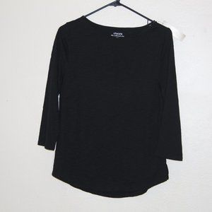 Chico's black long shirt sleeves size 0